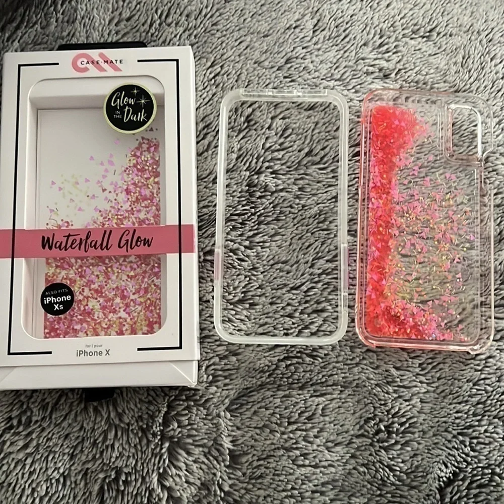NEW!!! CASE-MATE Waterfall Glow Glow in the Dark iPhone X/XS phone case